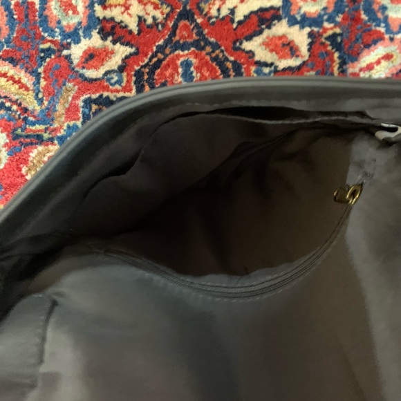 Faux leather multi compartment crossbody bag. Never used. - Picture 4 of 5